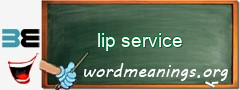 WordMeaning blackboard for lip service